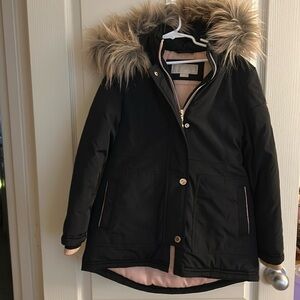Girls size 7/8  black Michael Kors jacket w/ detachable hood.  Like new!